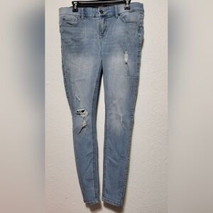 Torrid Light Blue Distressed Skinny Jeans